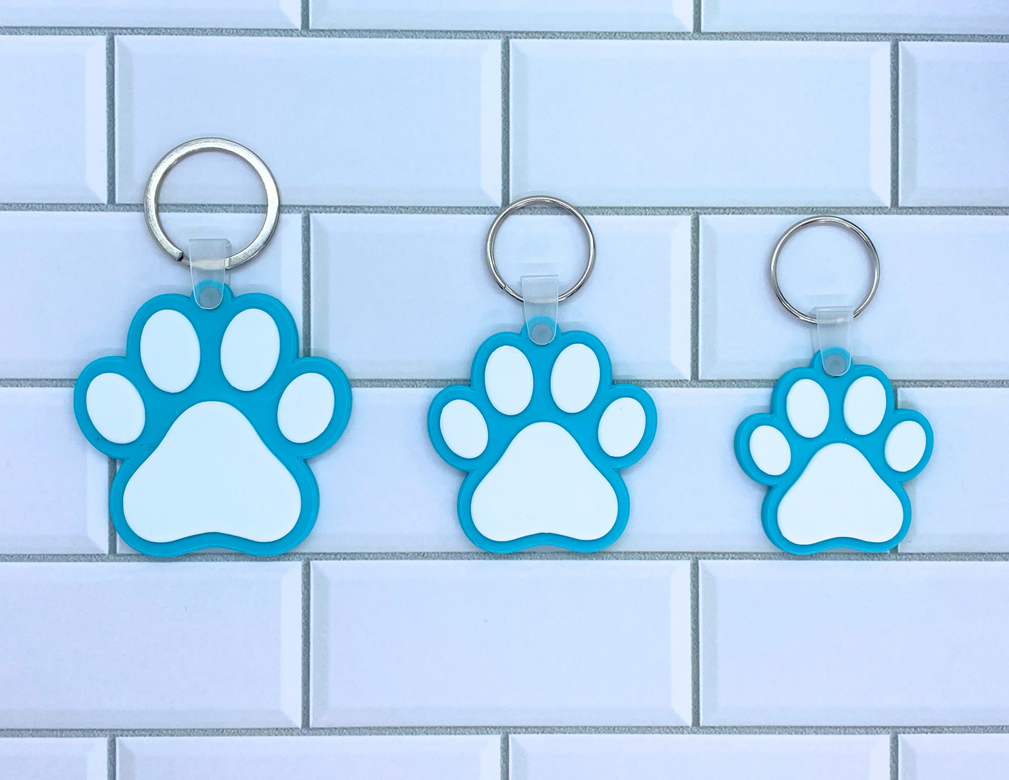 Puppy Paw Print NFC Keychain – Physical 3D Printed Key Ring, Smart Contactless Tag for Sharing Links, Info & More