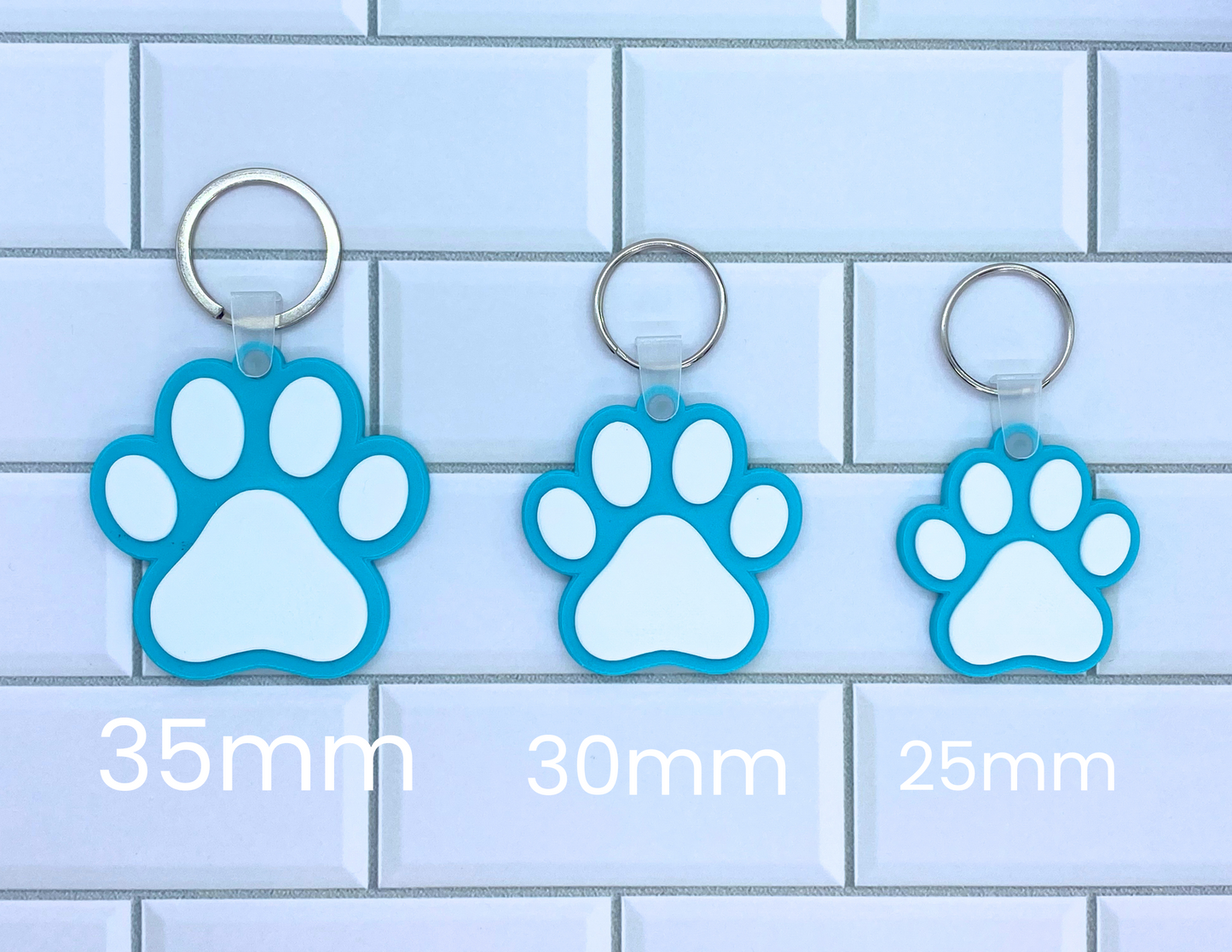Puppy Paw Print NFC Keychain – Physical 3D Printed Key Ring, Smart Contactless Tag for Sharing Links, Info & More