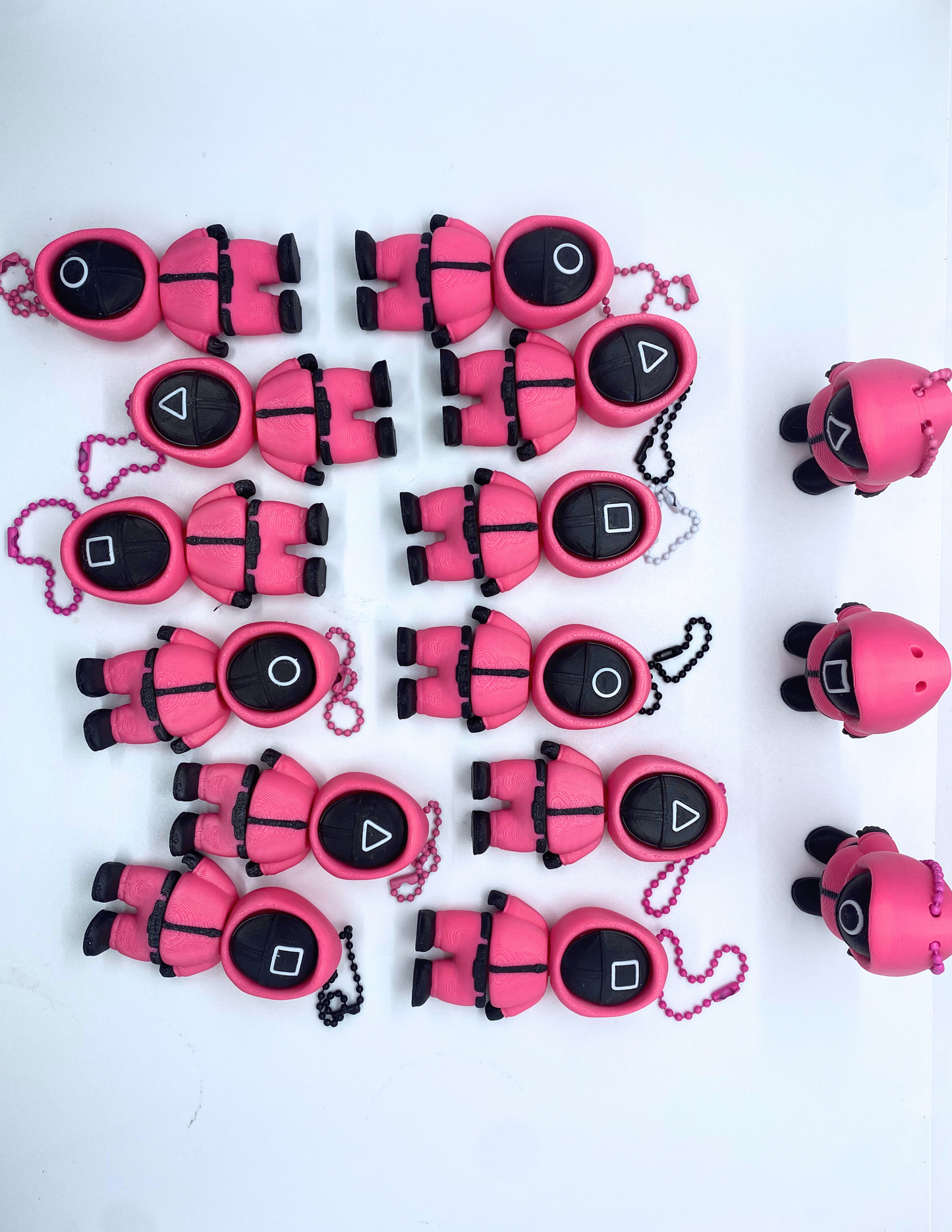 Guardian Clicker Flexi Toy & Keychain – Square, Triangle, or Circle Mask Design