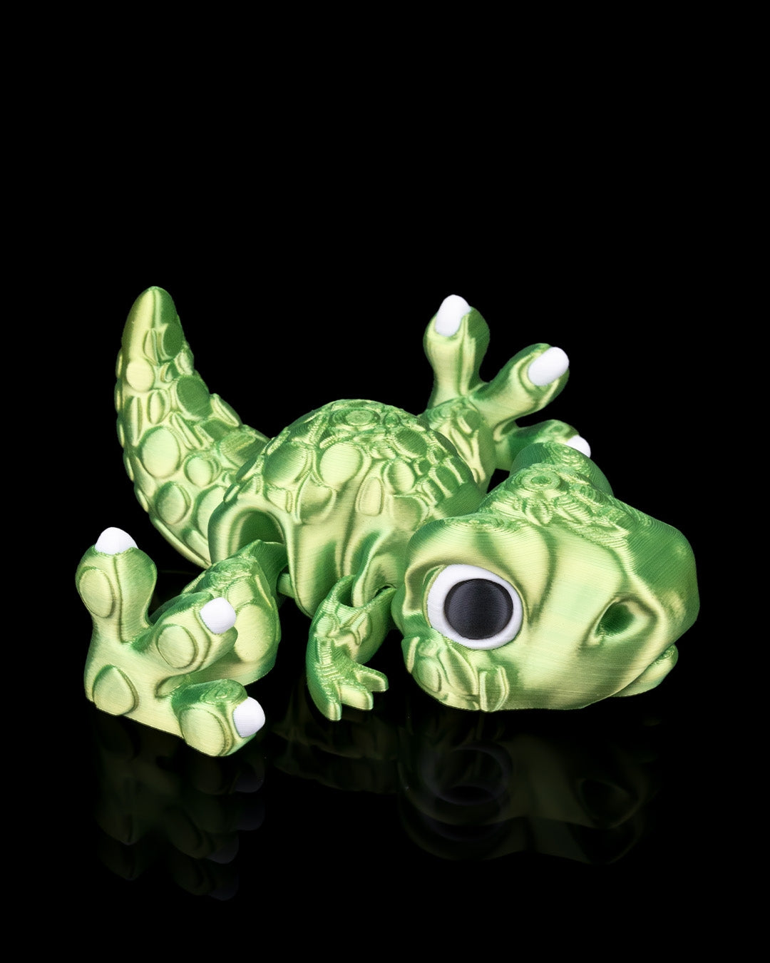 Allosaurus Flexi Dinosaur Toy – 8cm Articulated Dino with Pull-Tail Mouth Action | Dual & Tri-Color Flexible Fidget Toy