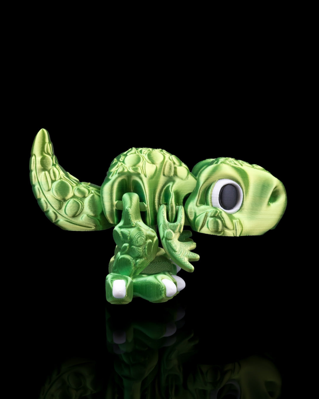 Allosaurus Flexi Dinosaur Toy – 8cm Articulated Dino with Pull-Tail Mouth Action | Dual & Tri-Color Flexible Fidget Toy