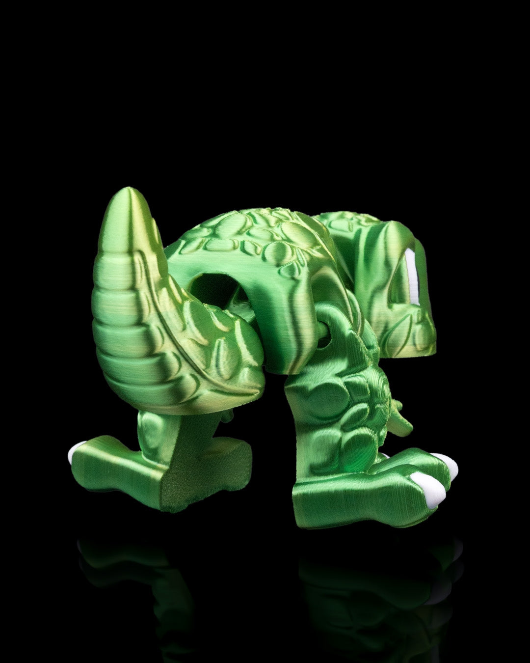 Allosaurus Flexi Dinosaur Toy – 8cm Articulated Dino with Pull-Tail Mouth Action | Dual & Tri-Color Flexible Fidget Toy