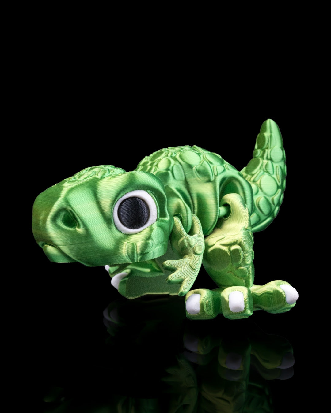Allosaurus Flexi Dinosaur Toy – 8cm Articulated Dino with Pull-Tail Mouth Action | Dual & Tri-Color Flexible Fidget Toy