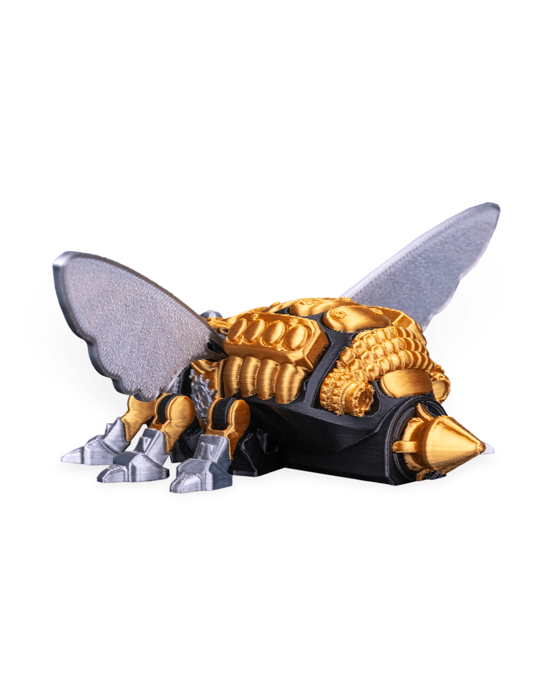 BMBL-B33 “PollenStriker” – 3D Printed Mini Robo-Bee Defender, Articulated Fidget Desk Pet & STEM Collectible
