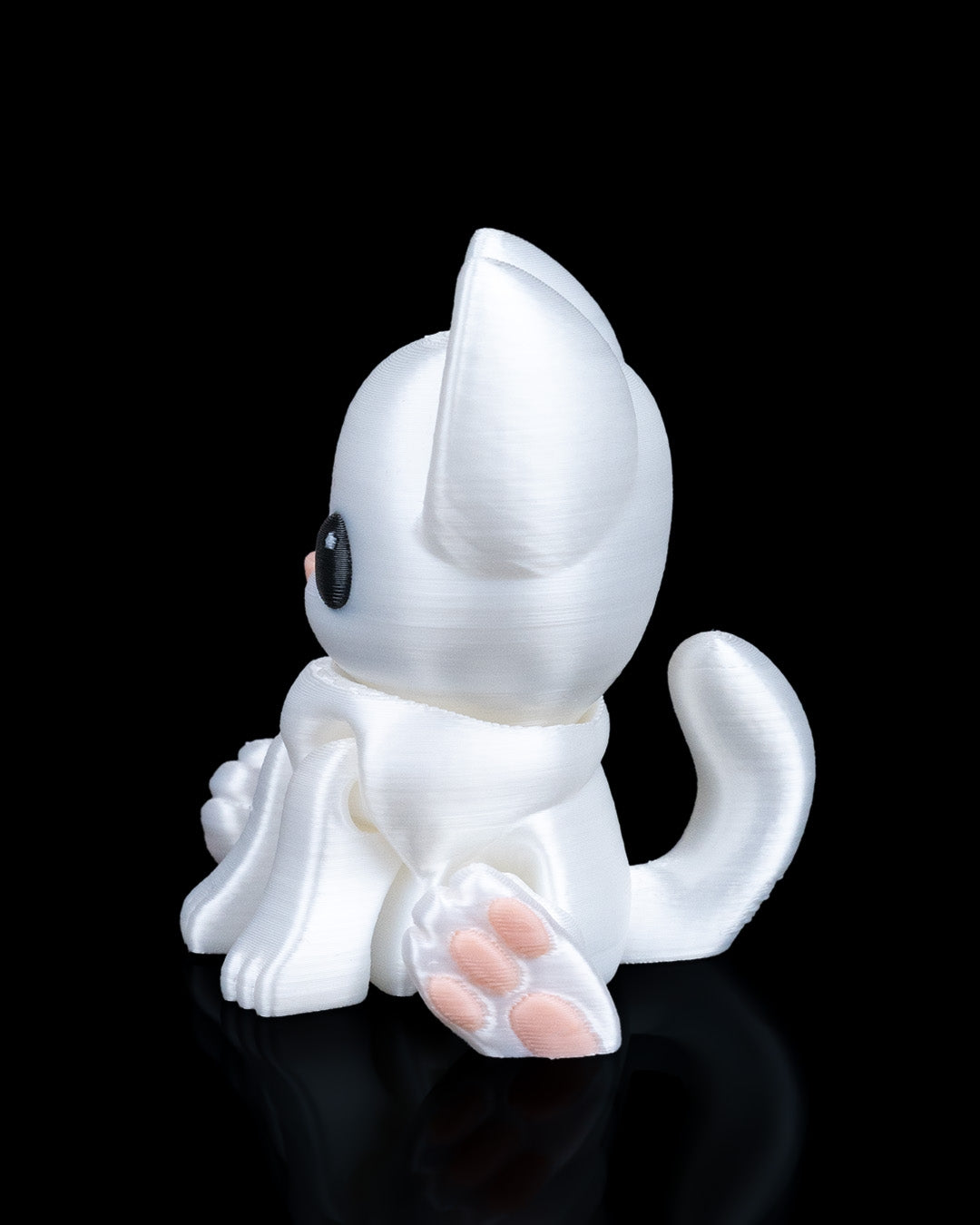 Curious Cat – 3D Printed Articulated Figurine | Poseable Desk Decor & Fidget Toy