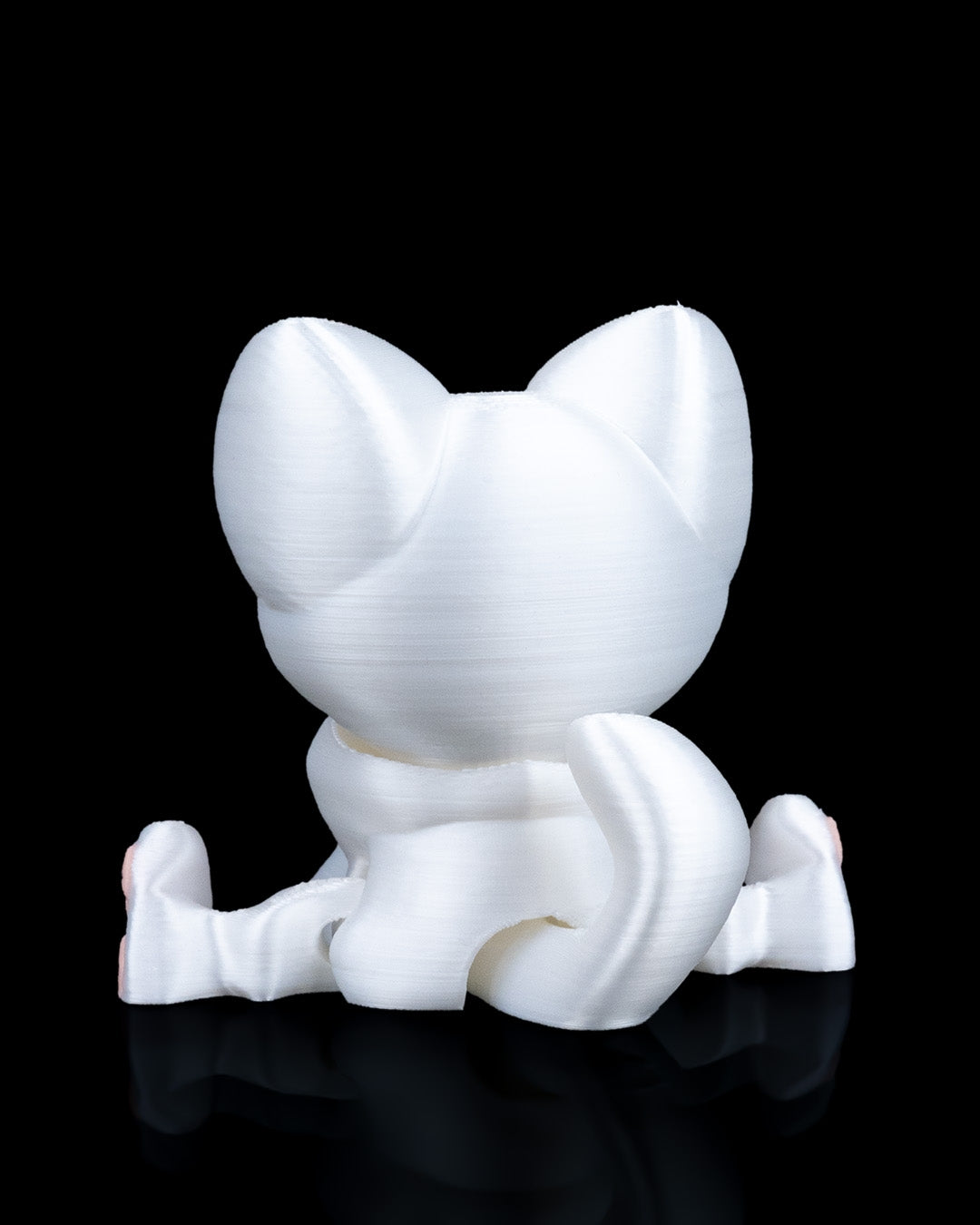 Curious Cat – 3D Printed Articulated Figurine | Poseable Desk Decor & Fidget Toy
