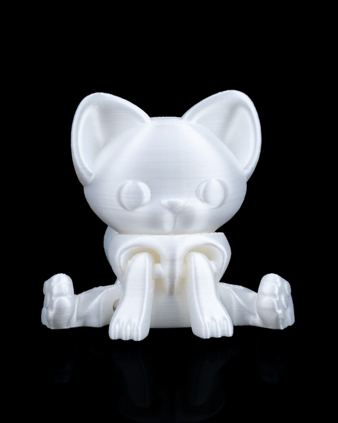 Curious Cat – 3D Printed Articulated Figurine | Poseable Desk Decor & Fidget Toy