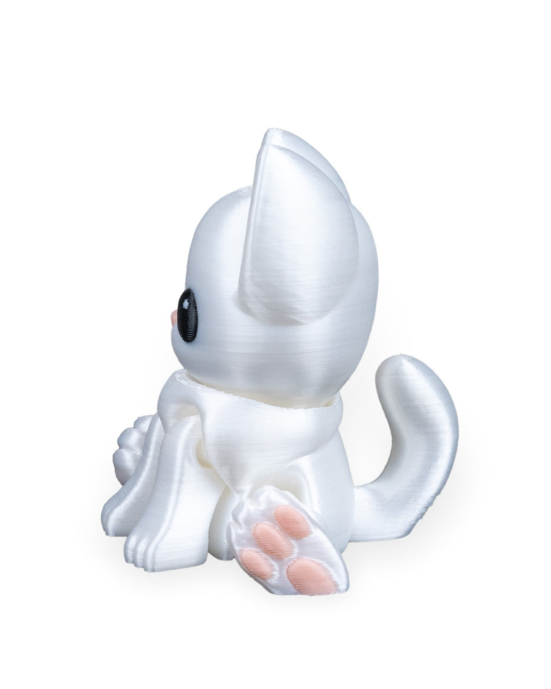 Curious Cat – 3D Printed Articulated Figurine | Poseable Desk Decor & Fidget Toy