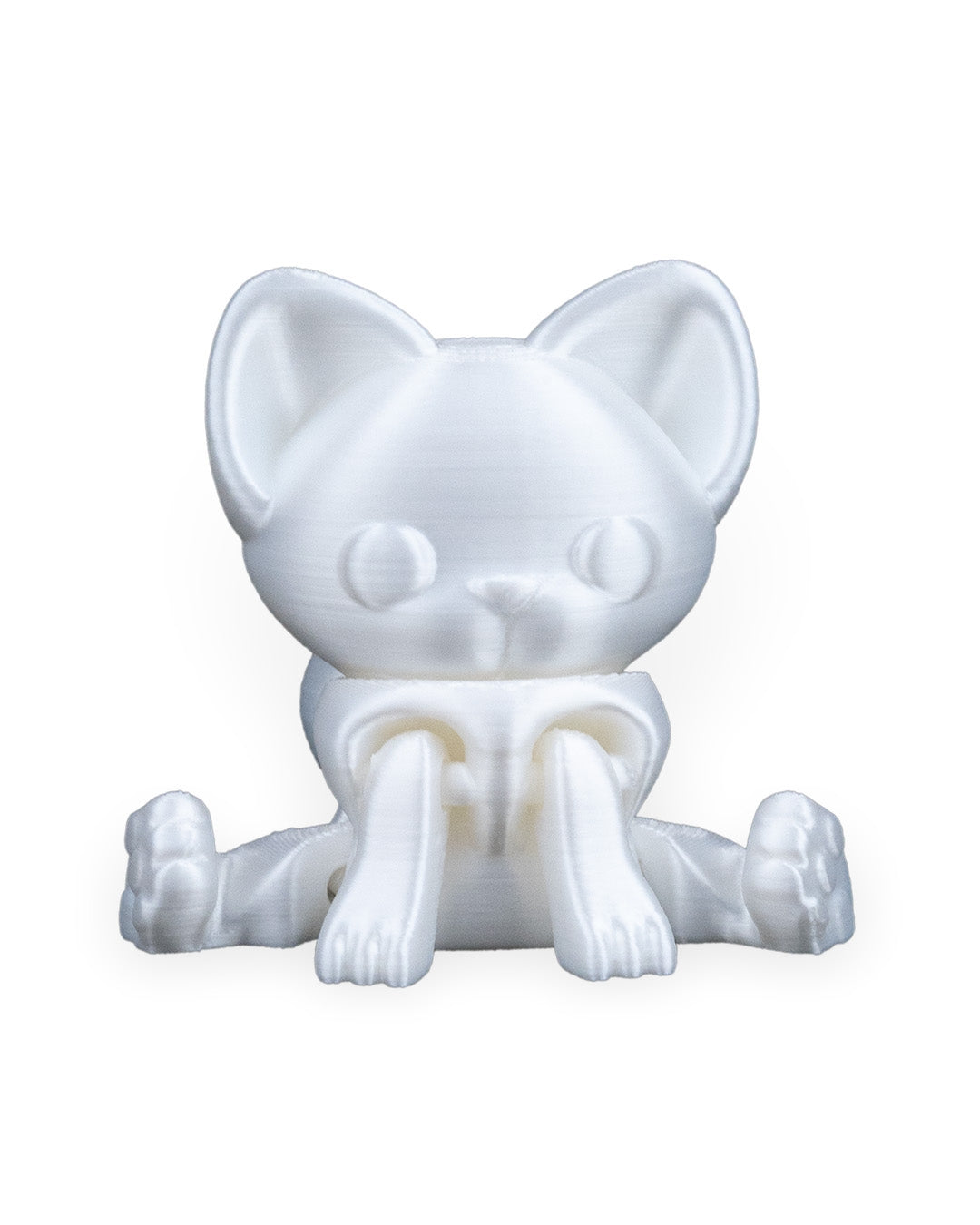 Curious Cat – 3D Printed Articulated Figurine | Poseable Desk Decor & Fidget Toy
