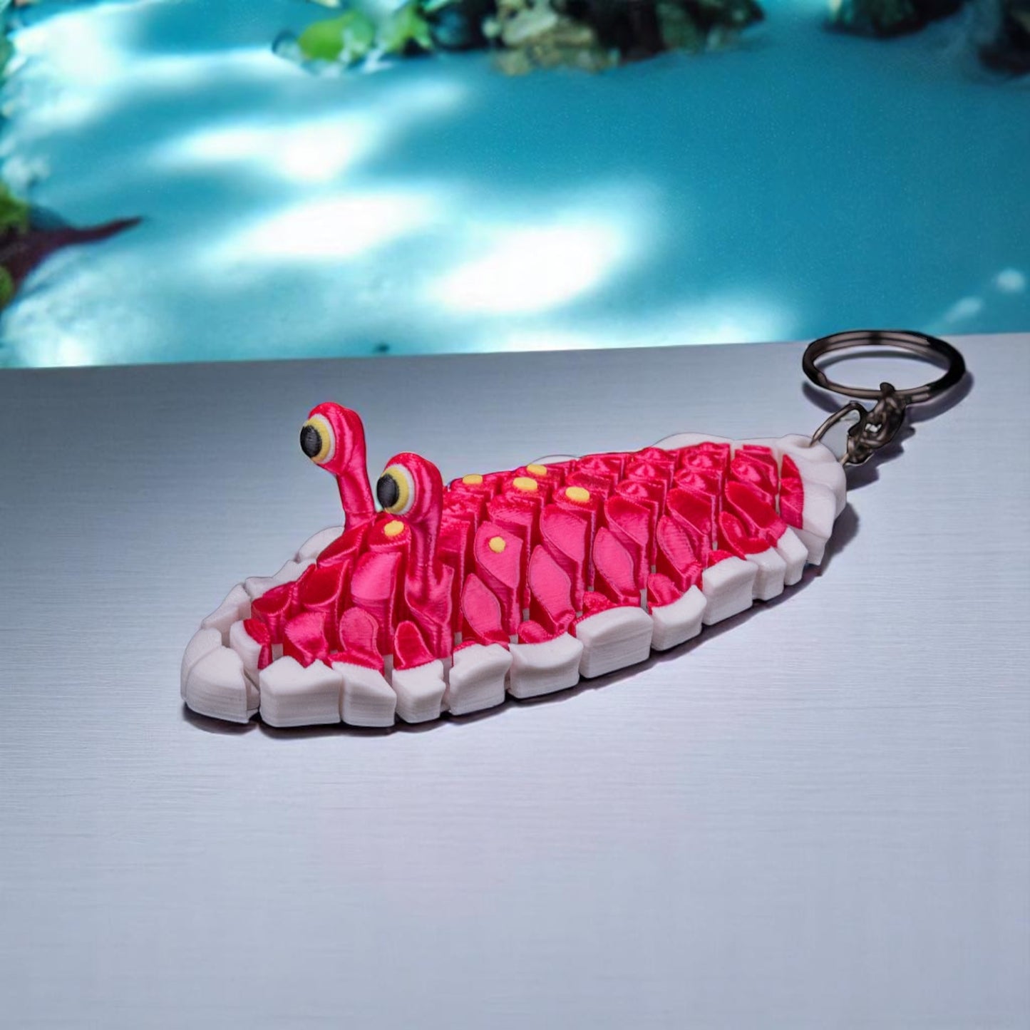 Doug the Sea Slug – 3D Printed Articulated Mesh Sea Slug | Sensory Fidget Toy & Desk Pet