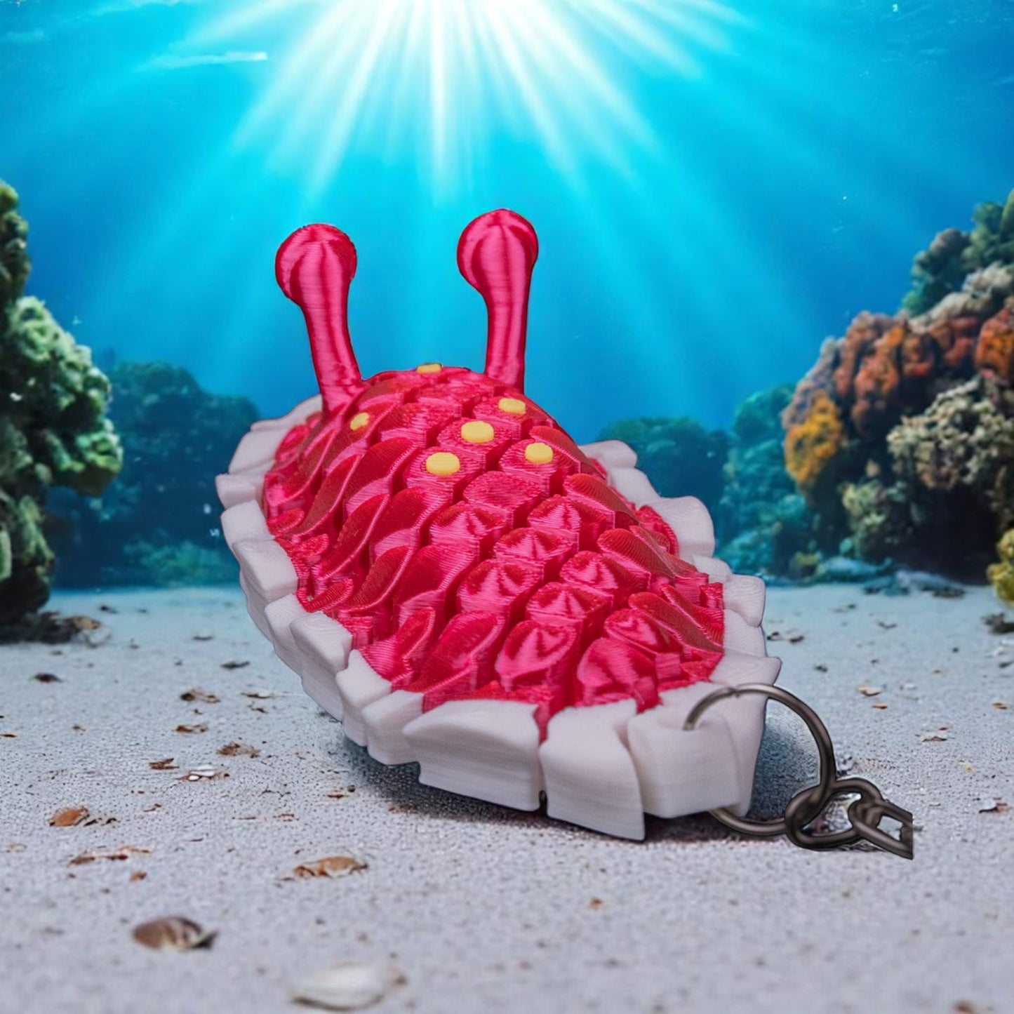 Doug the Sea Slug – 3D Printed Articulated Mesh Sea Slug | Sensory Fidget Toy & Desk Pet