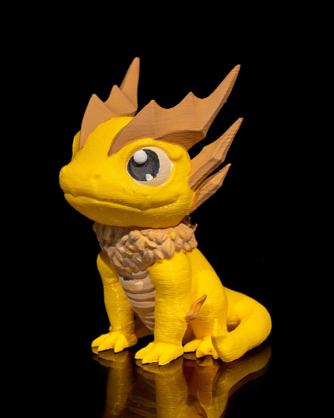 Fantasy Lightning Baby Dragon with Crystal Egg – Handcrafted Collectible Figurine Set