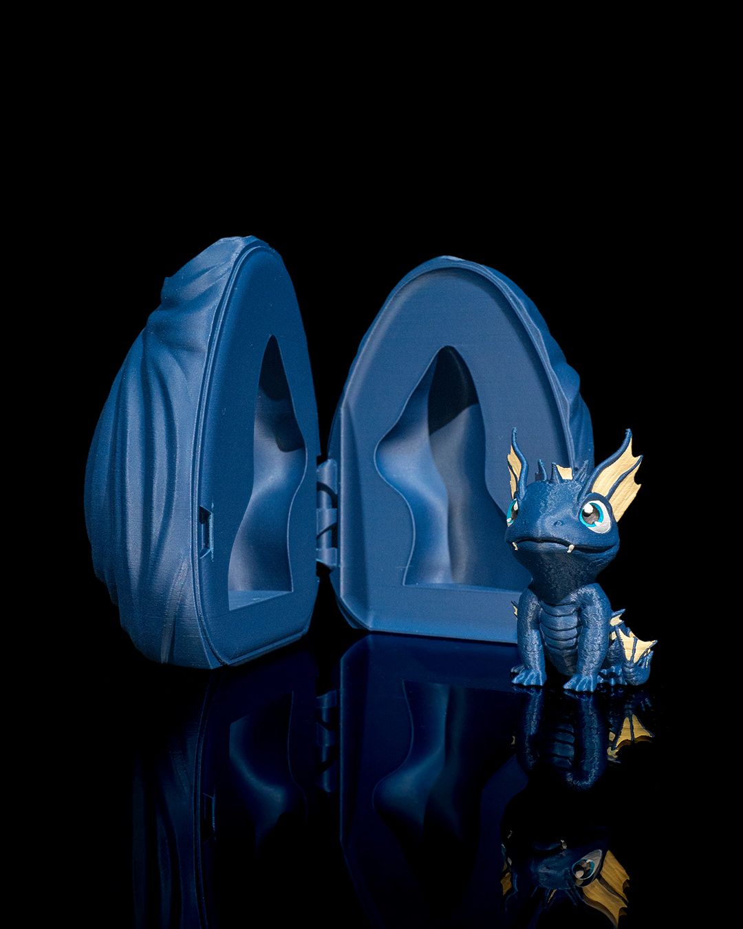 Handcrafted Aqua Baby Dragon & Water Egg – Unique Fantasy Collectible Figurine