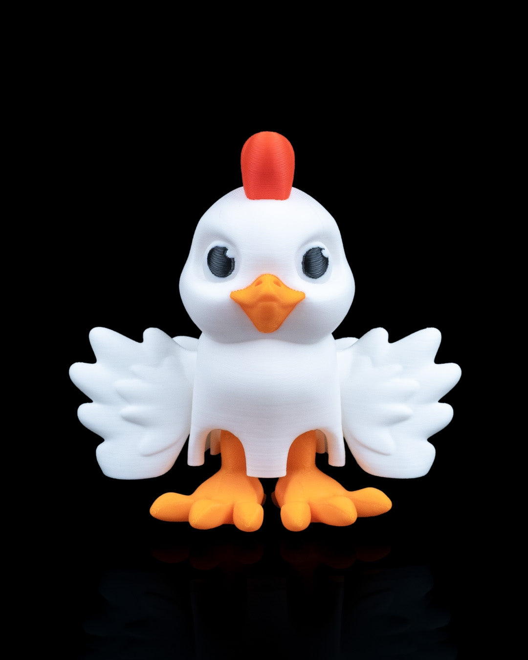 Flapper Chicken – 3D Printed Articulated Chicken Figurine | Poseable Desk Decor & Fidget Toy