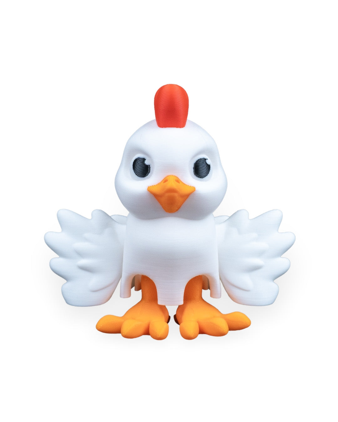 Flapper Chicken – 3D Printed Articulated Chicken Figurine | Poseable Desk Decor & Fidget Toy