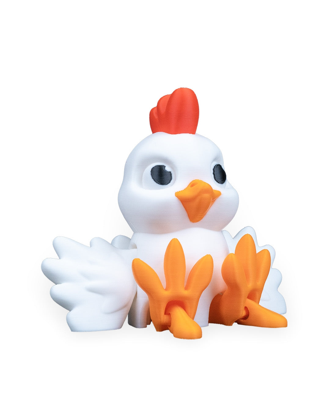 Flapper Chicken – 3D Printed Articulated Chicken Figurine | Poseable Desk Decor & Fidget Toy