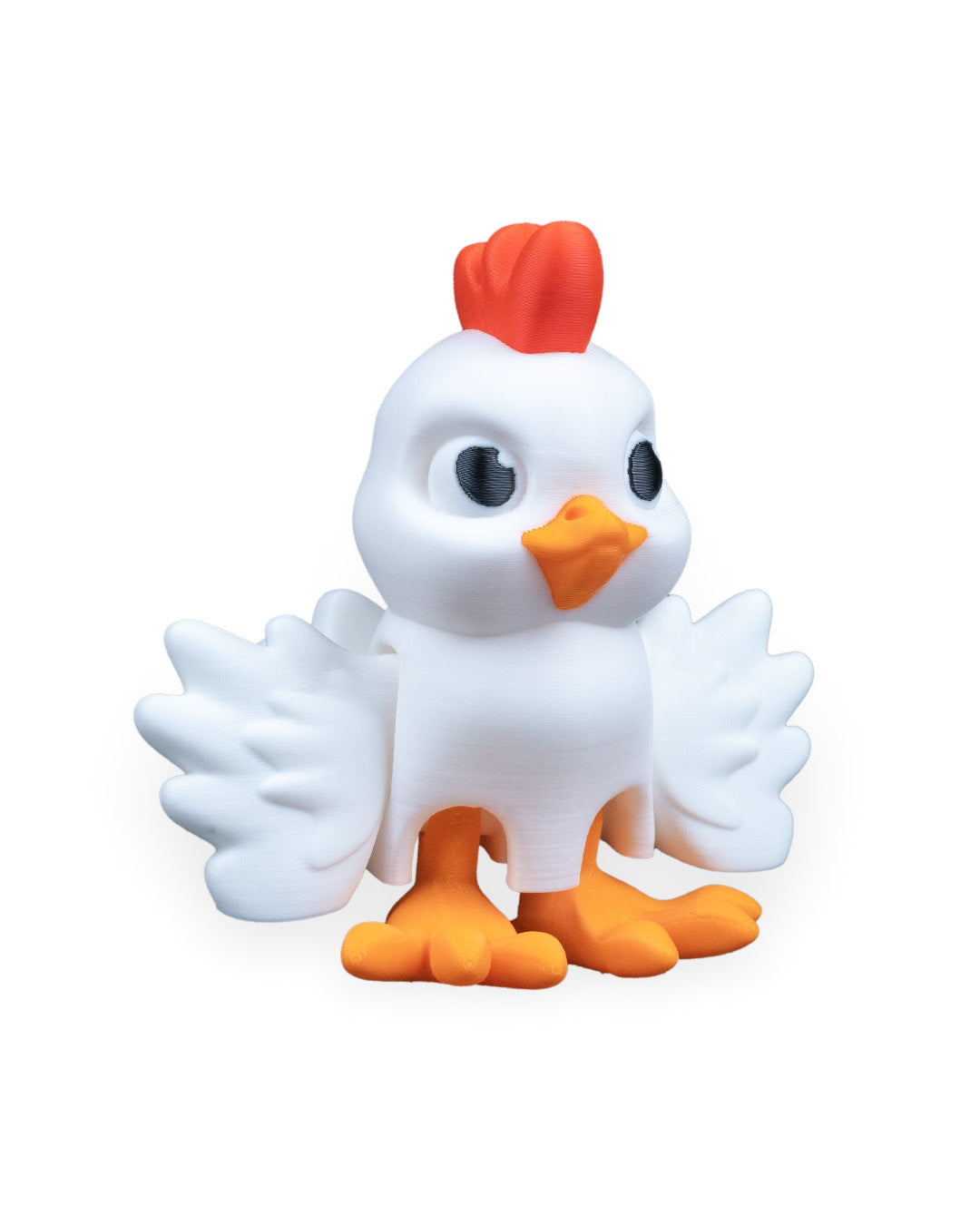 Flapper Chicken – 3D Printed Articulated Chicken Figurine | Poseable Desk Decor & Fidget Toy