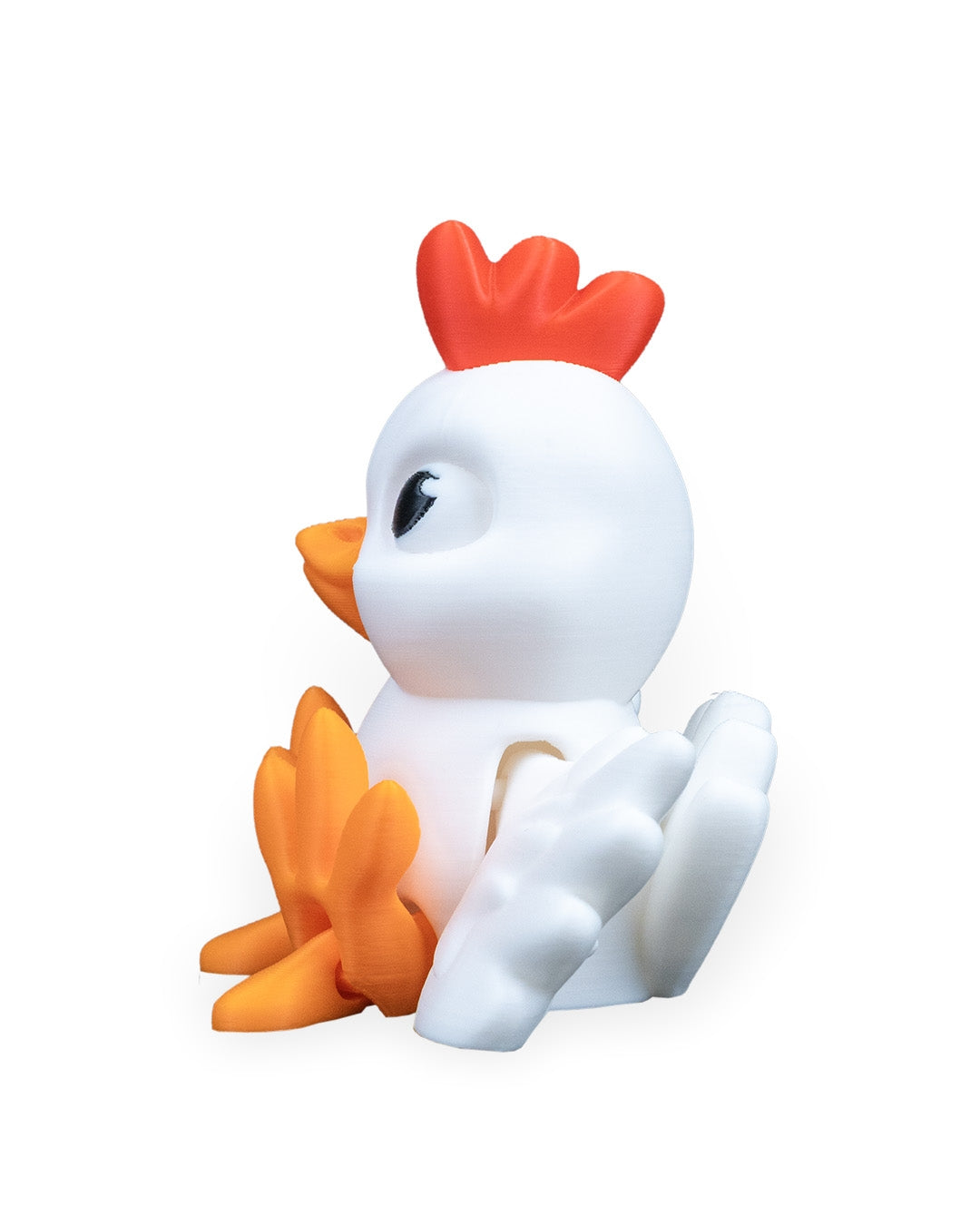 Flapper Chicken – 3D Printed Articulated Chicken Figurine | Poseable Desk Decor & Fidget Toy
