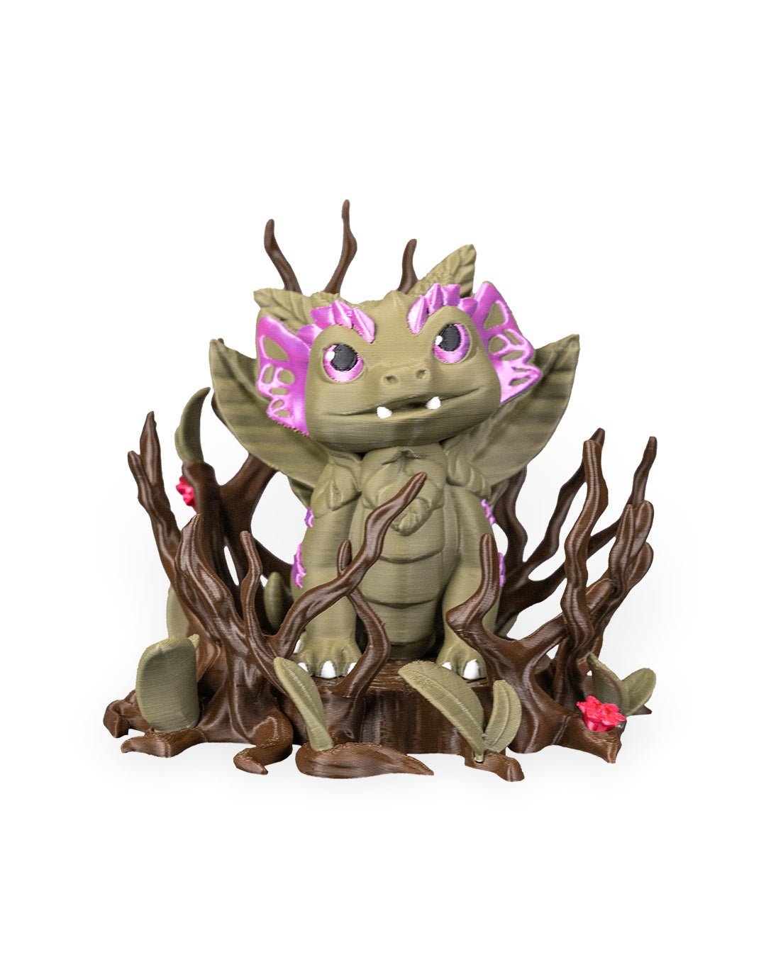Baby Dragon Figurine with Forest Egg – Handcrafted Fantasy Creature Collectible – 10cm Dragon & 15cm Egg Set