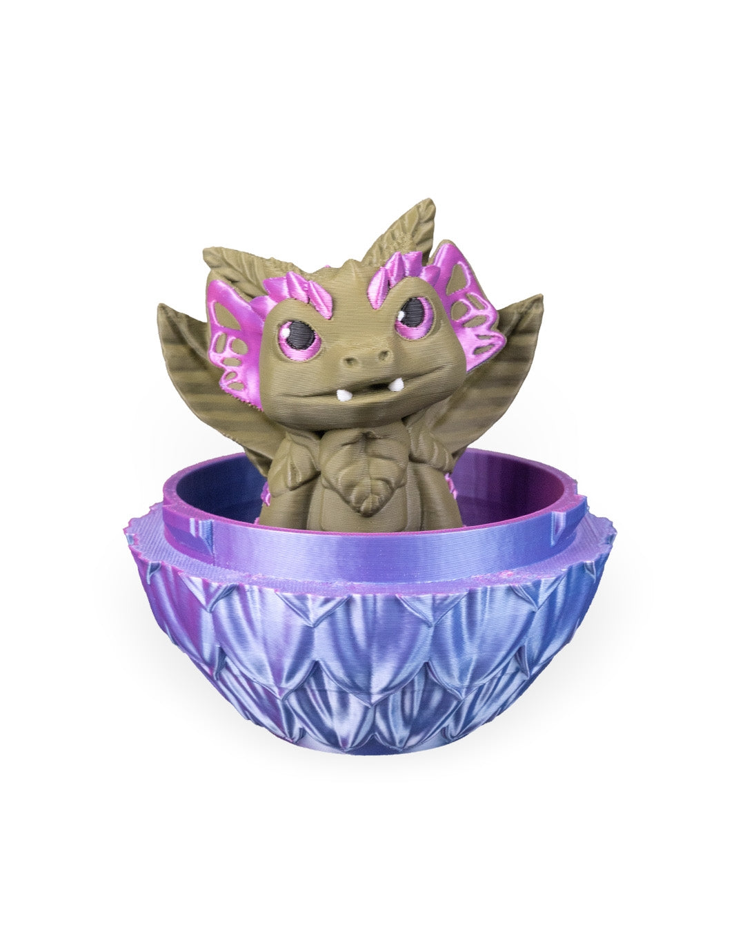 Baby Dragon Figurine with Forest Egg – Handcrafted Fantasy Creature Collectible – 10cm Dragon & 15cm Egg Set
