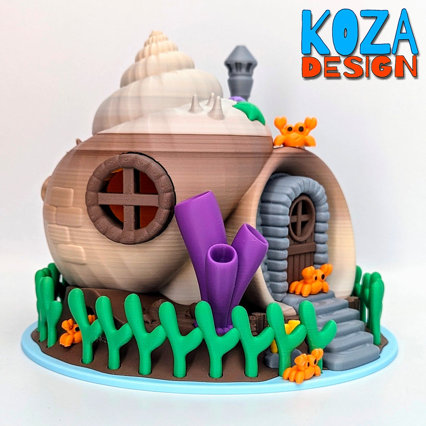 Undersea Crab Cove – 3D Printed Coral Reef Decor & Fidget Toy | Small or Large | DIY or Preassemble