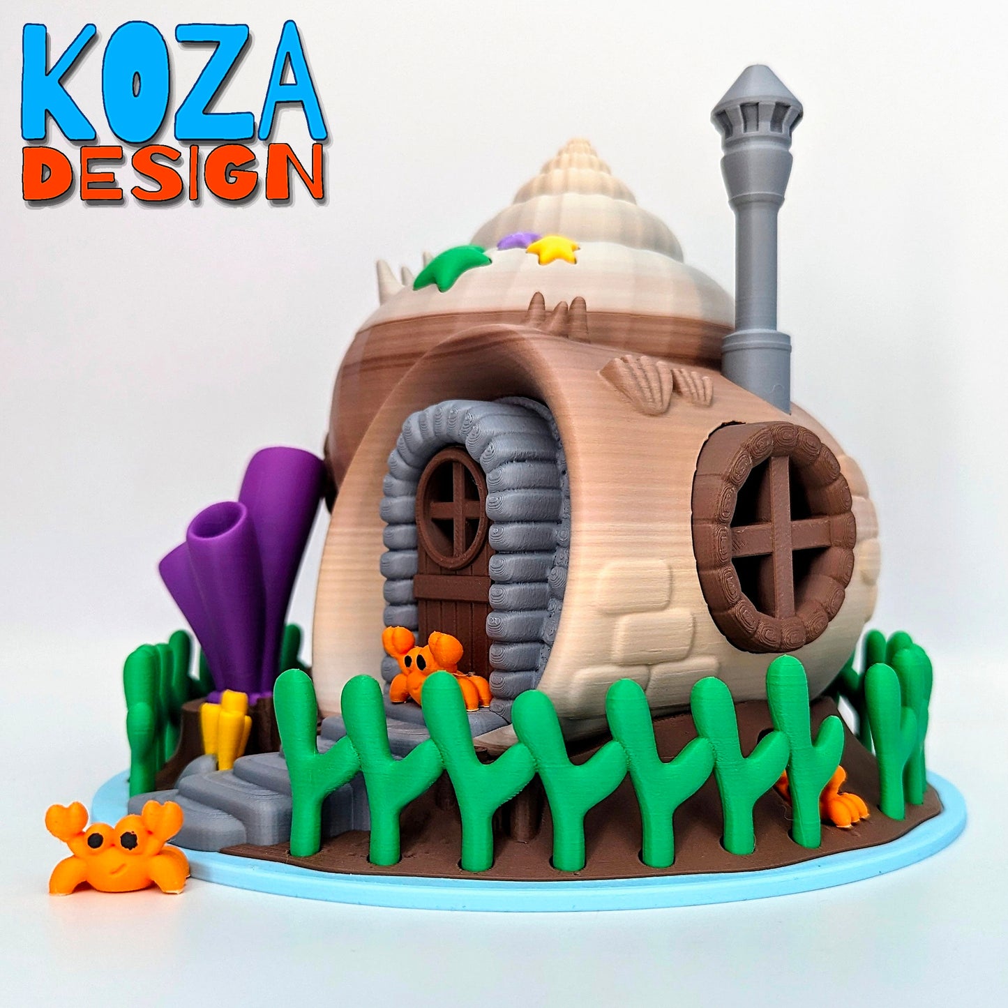 Undersea Crab Cove – 3D Printed Coral Reef Decor & Fidget Toy | Small or Large | DIY or Preassemble