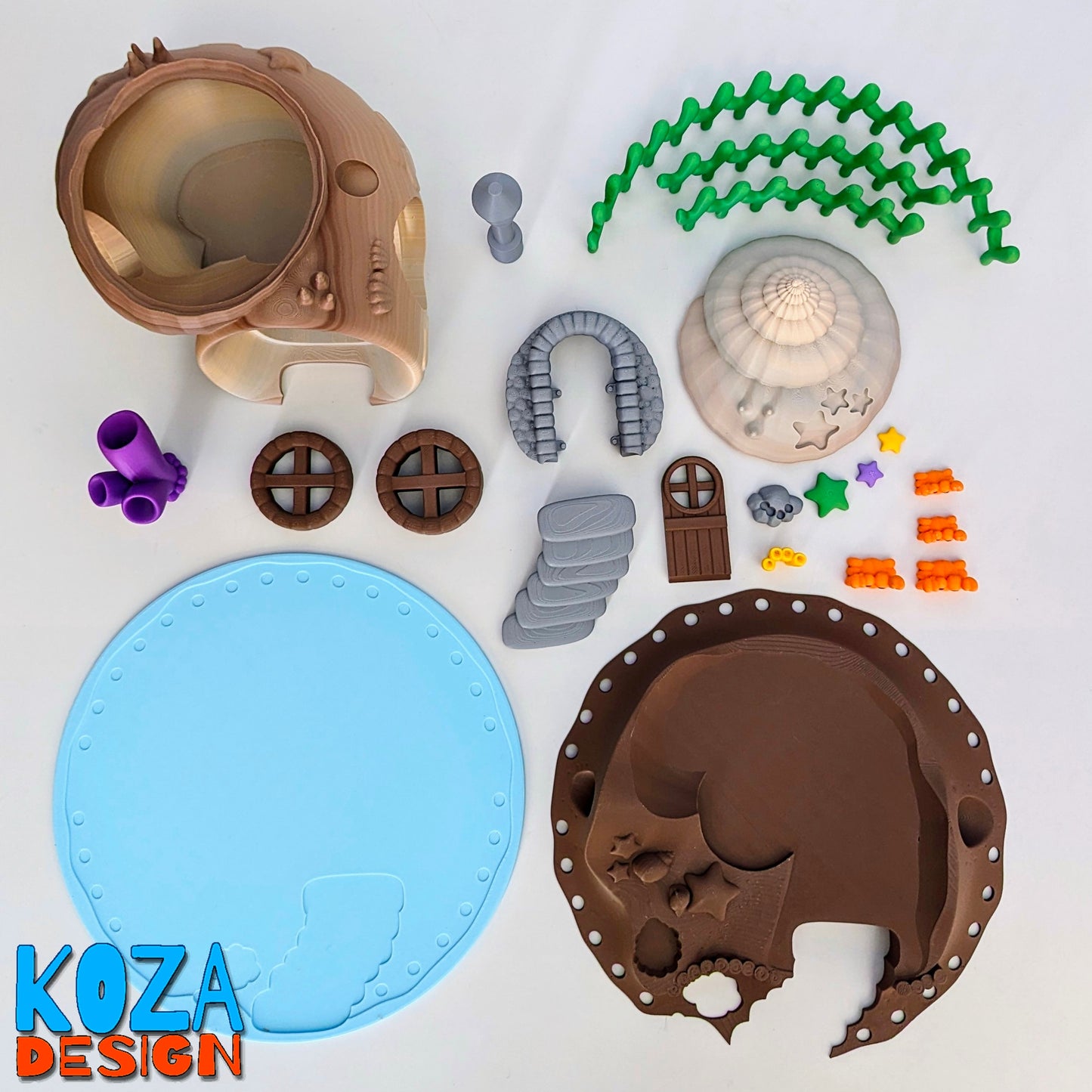 Undersea Crab Cove – 3D Printed Coral Reef Decor & Fidget Toy | Small or Large | DIY or Preassemble