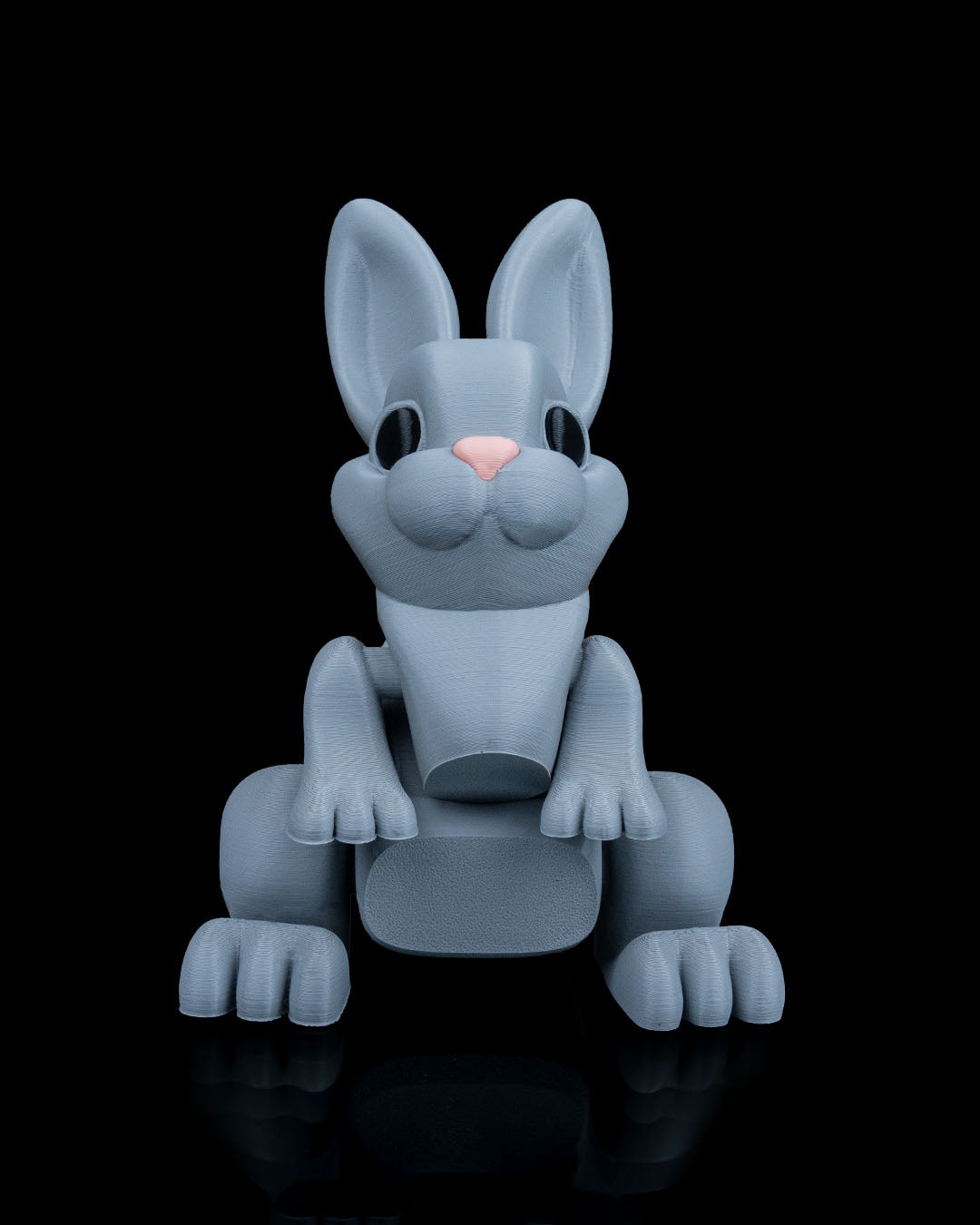 Jumpy Bunny – 3D Printed Articulated Bunny Figurine | Poseable Desk Decor & Fidget Toy