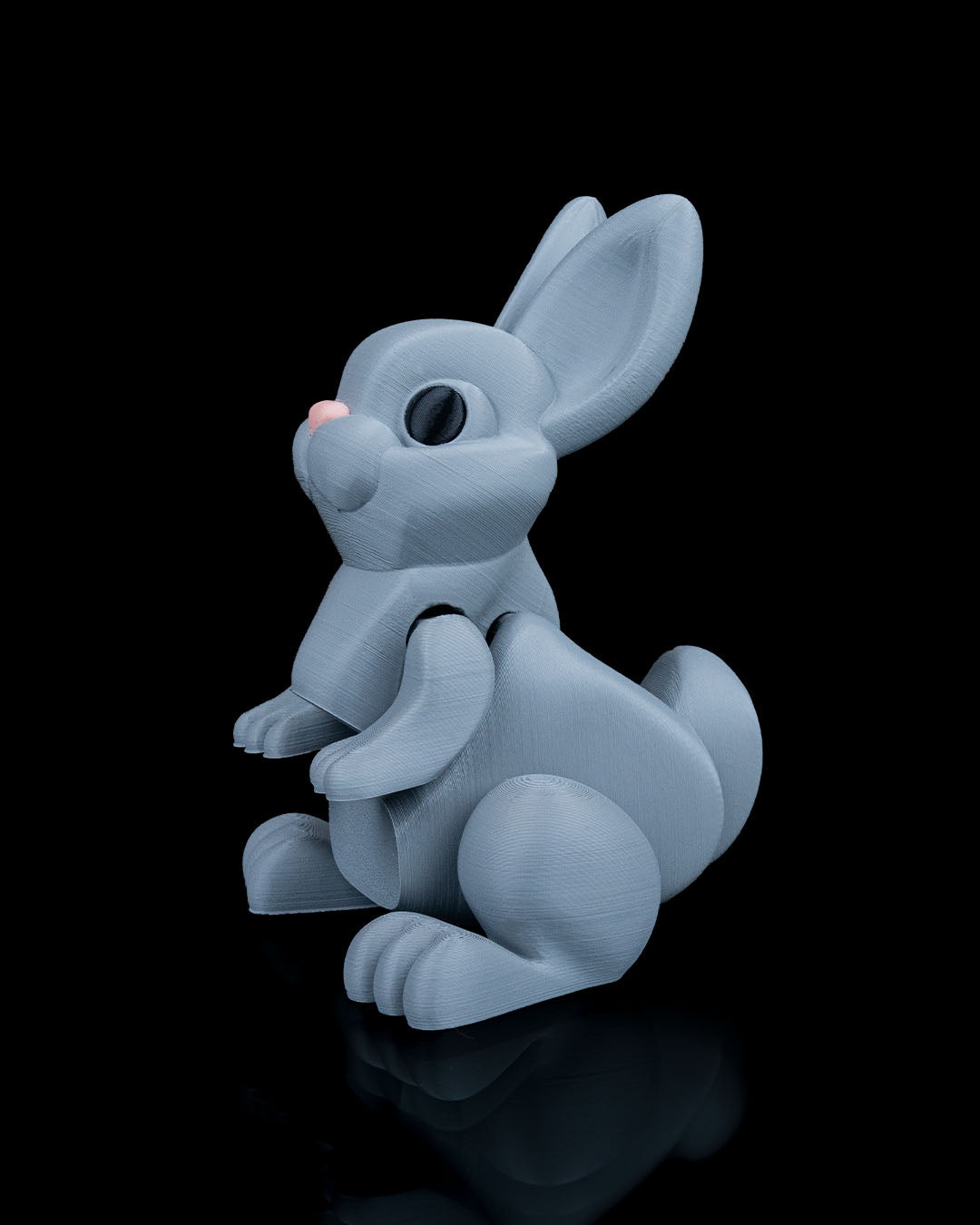 Jumpy Bunny – 3D Printed Articulated Bunny Figurine | Poseable Desk Decor & Fidget Toy