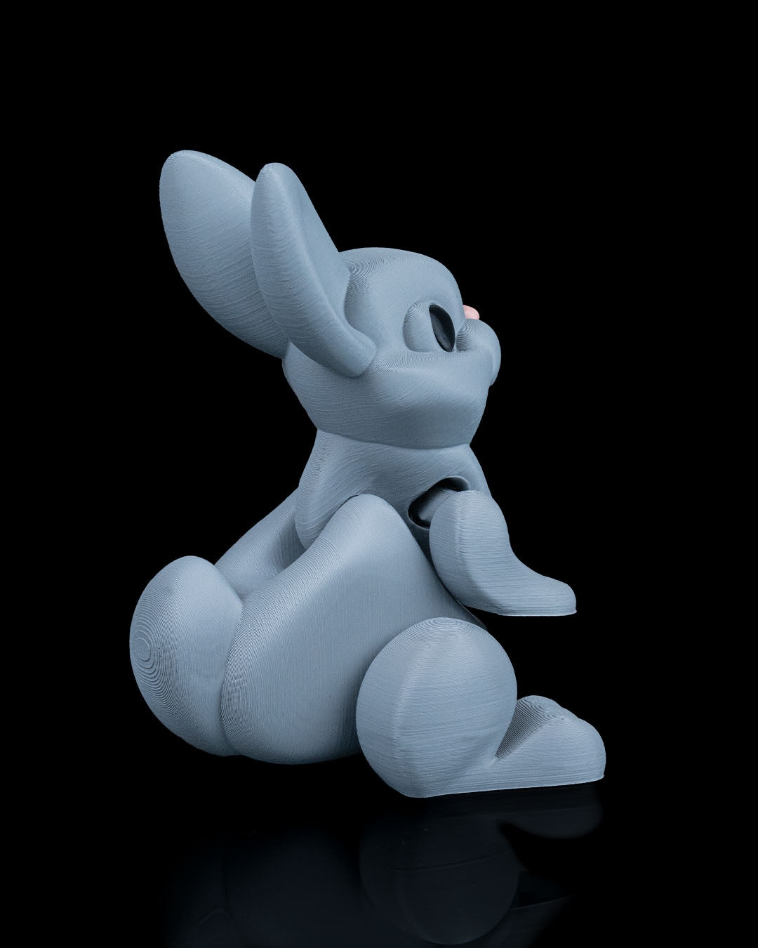 Jumpy Bunny – 3D Printed Articulated Bunny Figurine | Poseable Desk Decor & Fidget Toy