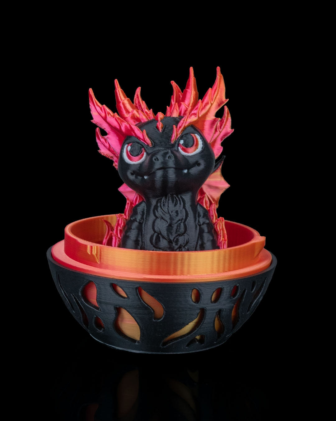 Magmos Baby Dragon & Crystal Egg Set – Handcrafted Fantasy Figurines – 10cm Dragon - 15cm Egg – Unique Collectible