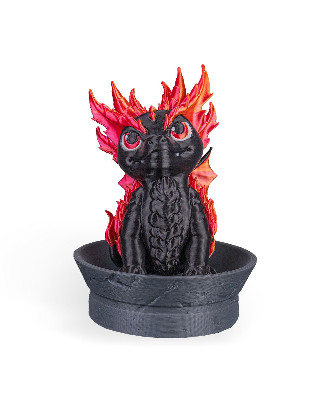Magmos Baby Dragon & Crystal Egg Set – Handcrafted Fantasy Figurines – 10cm Dragon - 15cm Egg – Unique Collectible
