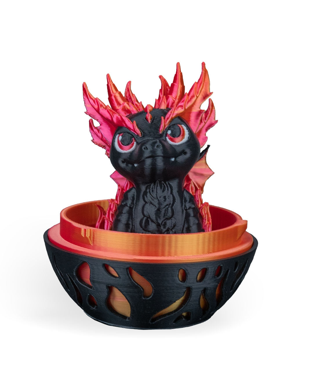 Magmos Baby Dragon & Crystal Egg Set – Handcrafted Fantasy Figurines – 10cm Dragon - 15cm Egg – Unique Collectible
