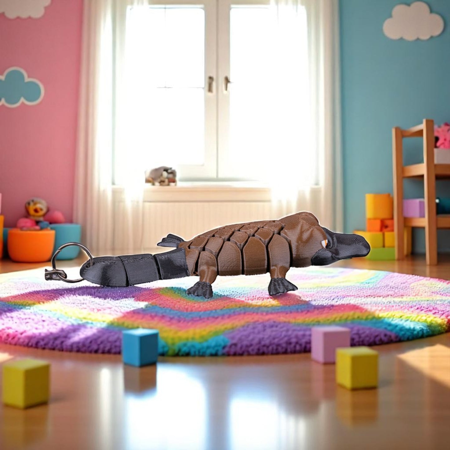 Pierre the Platypus Mesh Fidget – Articulated 3D Printed Animal Toy – Sensory Gift for Kids & Adults