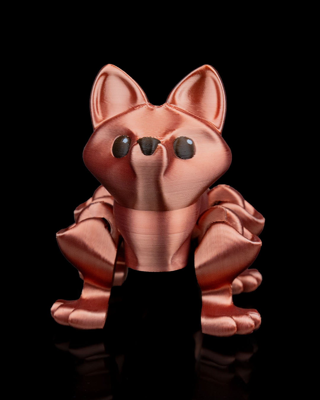 Press the Fox – 3D Printed Articulated Fox Figurine | Poseable Desk Decor & Fidget Toy