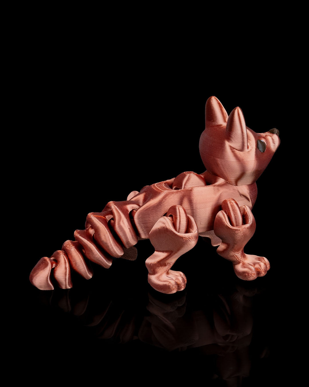 Press the Fox – 3D Printed Articulated Fox Figurine | Poseable Desk Decor & Fidget Toy