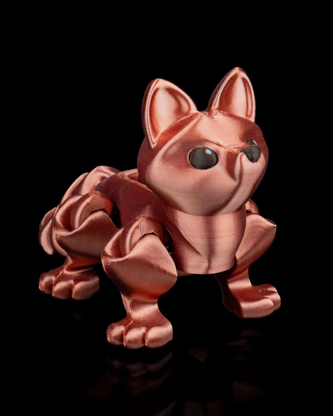 Press the Fox – 3D Printed Articulated Fox Figurine | Poseable Desk Decor & Fidget Toy