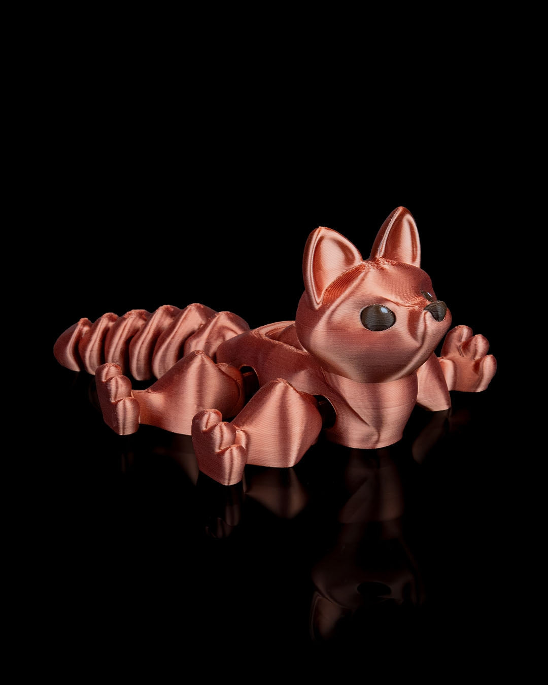 Press the Fox – 3D Printed Articulated Fox Figurine | Poseable Desk Decor & Fidget Toy