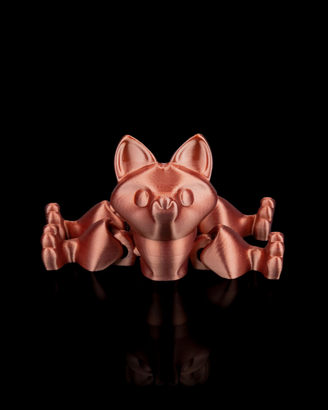 Press the Fox – 3D Printed Articulated Fox Figurine | Poseable Desk Decor & Fidget Toy