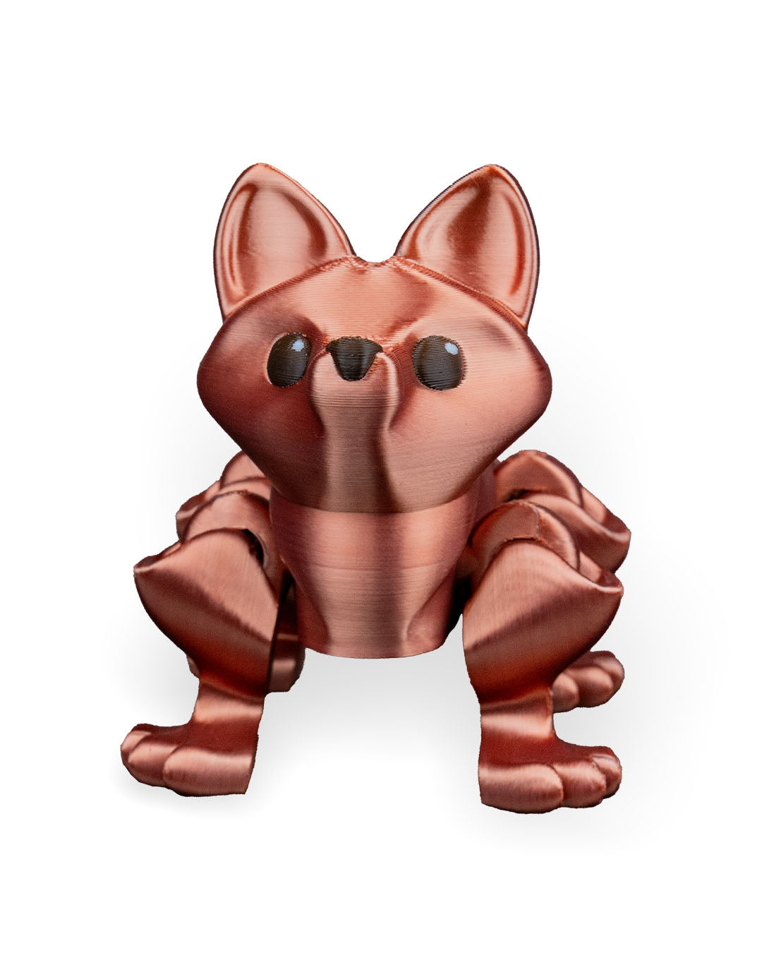 Press the Fox – 3D Printed Articulated Fox Figurine | Poseable Desk Decor & Fidget Toy