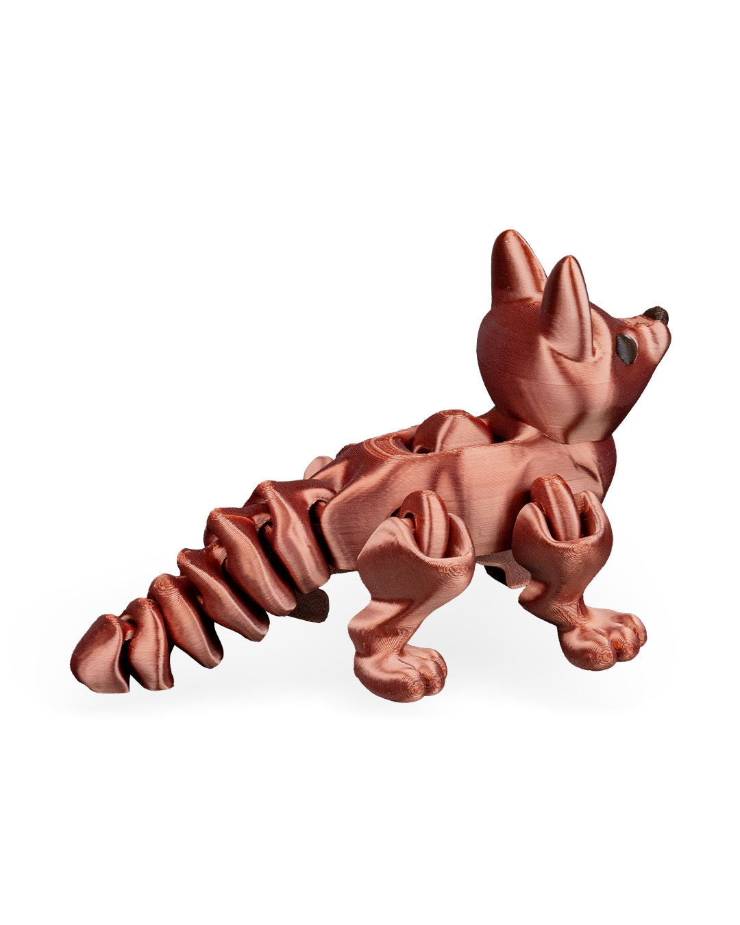 Press the Fox – 3D Printed Articulated Fox Figurine | Poseable Desk Decor & Fidget Toy