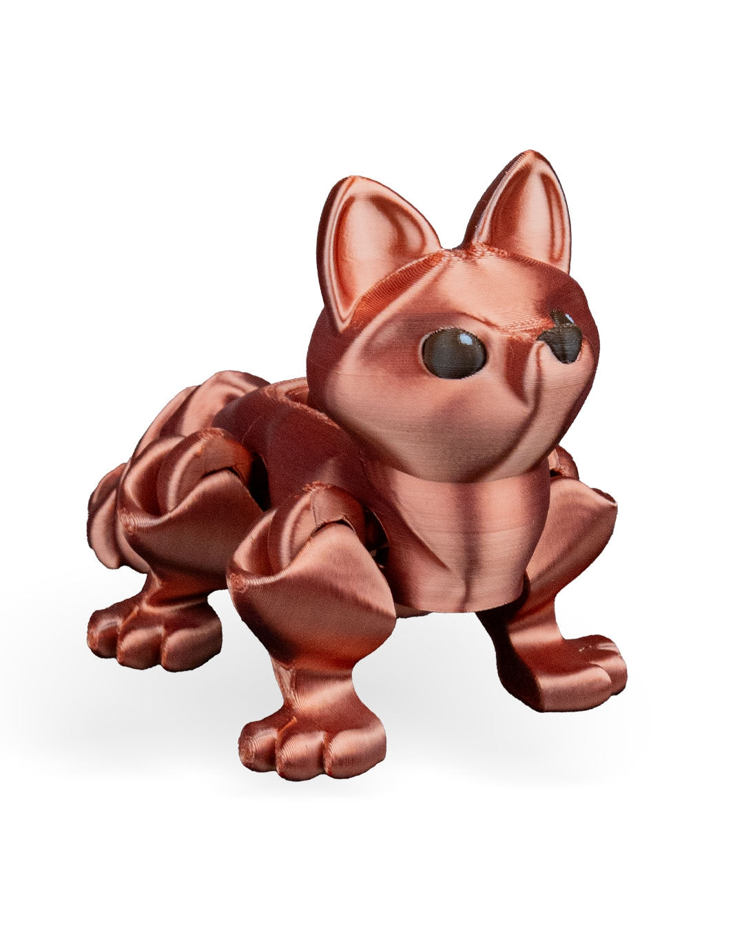 Press the Fox – 3D Printed Articulated Fox Figurine | Poseable Desk Decor & Fidget Toy