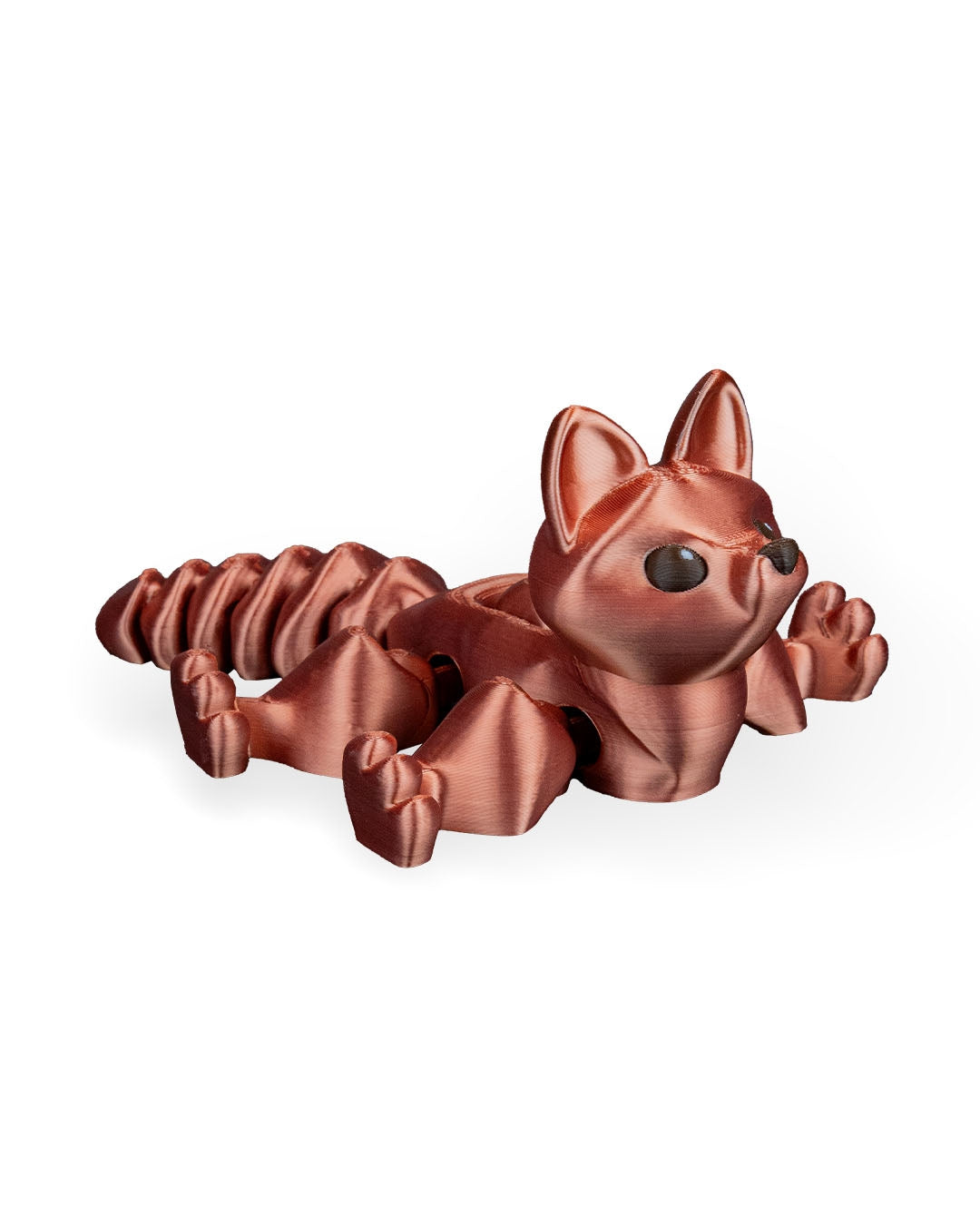 Press the Fox – 3D Printed Articulated Fox Figurine | Poseable Desk Decor & Fidget Toy