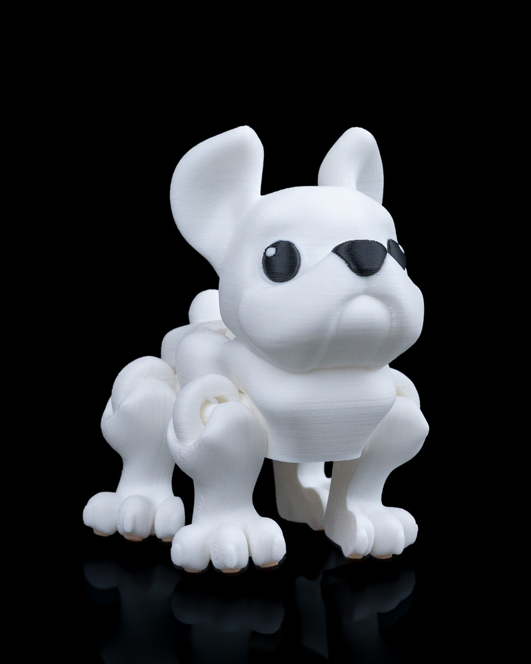 Press the French Bulldog – 3D Printed Articulated Frenchie Figurine | Poseable Desk Decor & Fidget Toy