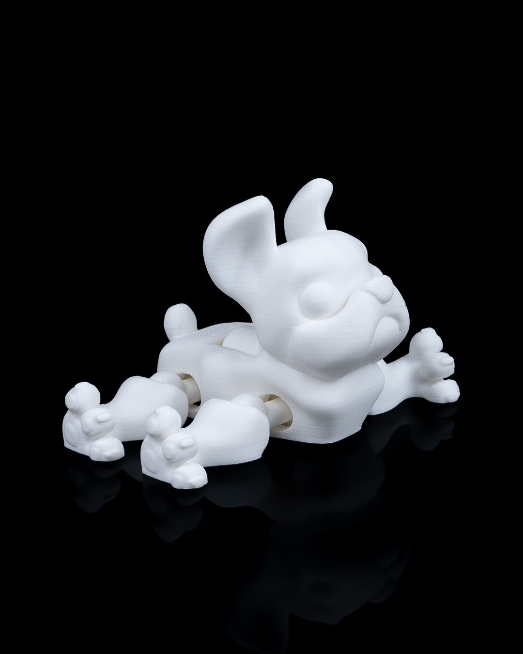 Press the French Bulldog – 3D Printed Articulated Frenchie Figurine | Poseable Desk Decor & Fidget Toy