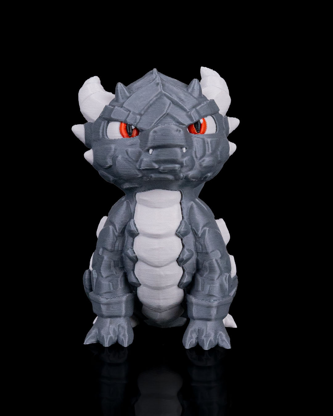 Rocky Baby Dragon and Crystal Egg Set – Handcrafted Fantasy Figurines – 10cm Dragon - 15cm Egg – Unique Collectible