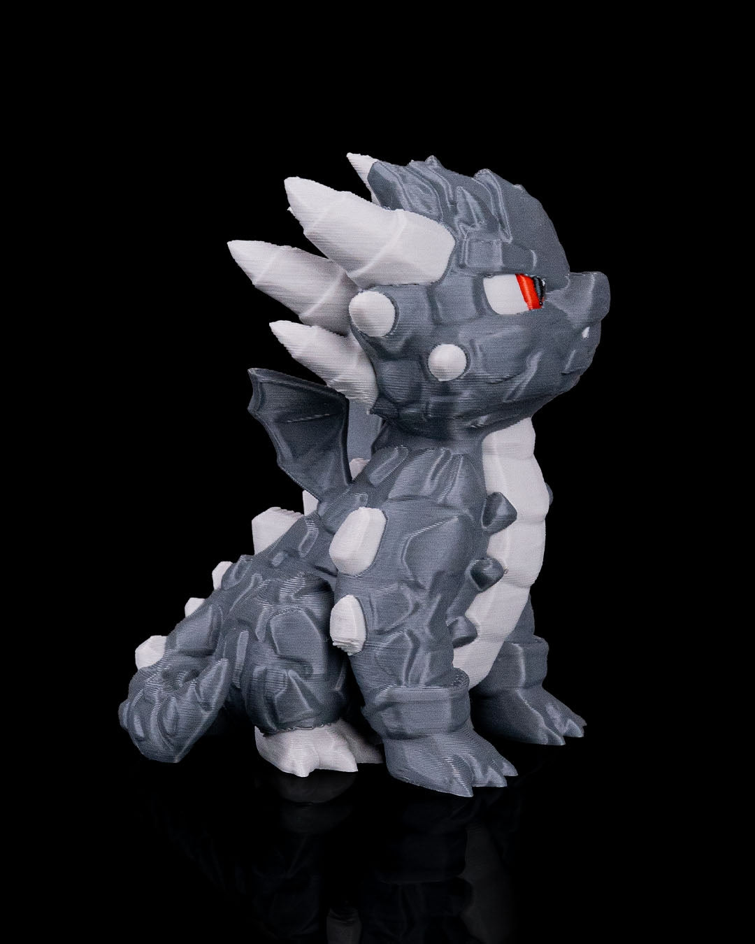 Rocky Baby Dragon and Crystal Egg Set – Handcrafted Fantasy Figurines – 10cm Dragon - 15cm Egg – Unique Collectible