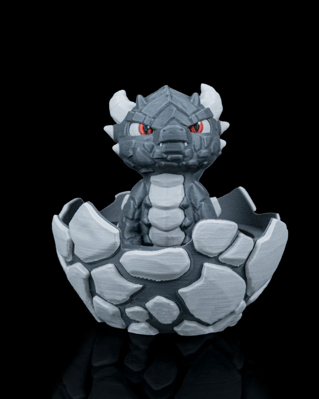 Rocky Baby Dragon and Crystal Egg Set – Handcrafted Fantasy Figurines – 10cm Dragon - 15cm Egg – Unique Collectible