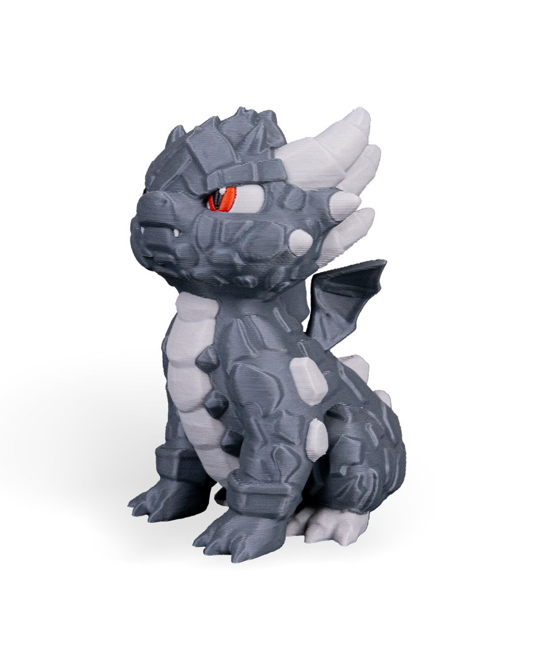 Rocky Baby Dragon and Crystal Egg Set – Handcrafted Fantasy Figurines – 10cm Dragon - 15cm Egg – Unique Collectible