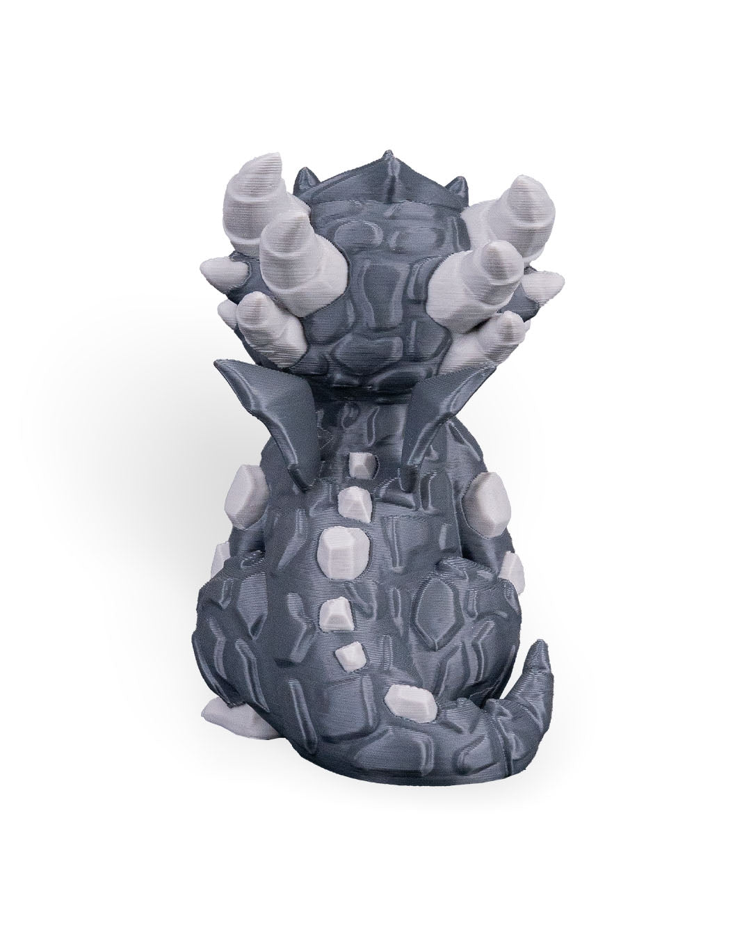 Rocky Baby Dragon and Crystal Egg Set – Handcrafted Fantasy Figurines – 10cm Dragon - 15cm Egg – Unique Collectible